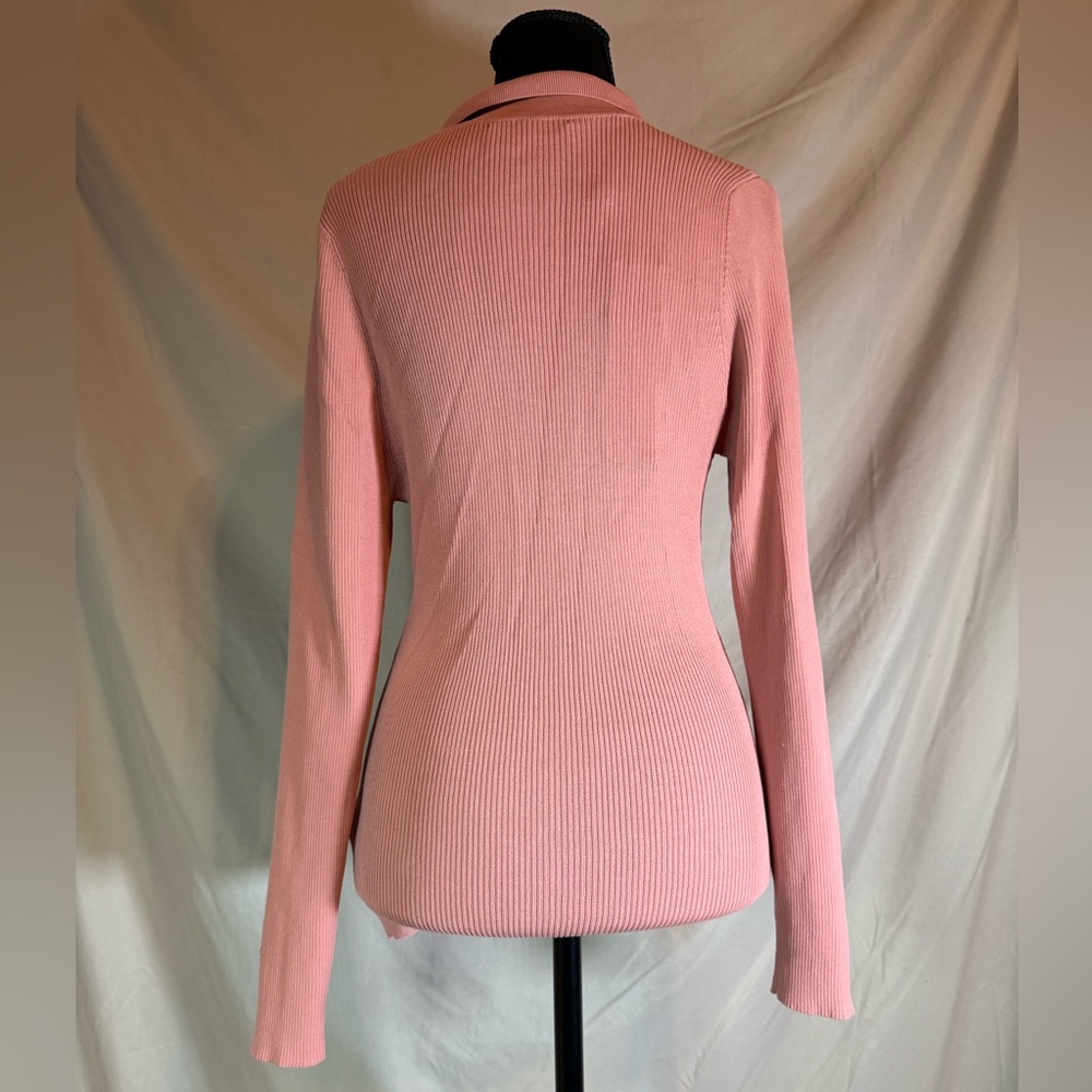 MinkPink Ribbed Collared Deepβ V-Neck Top π - Picture 8 of 8